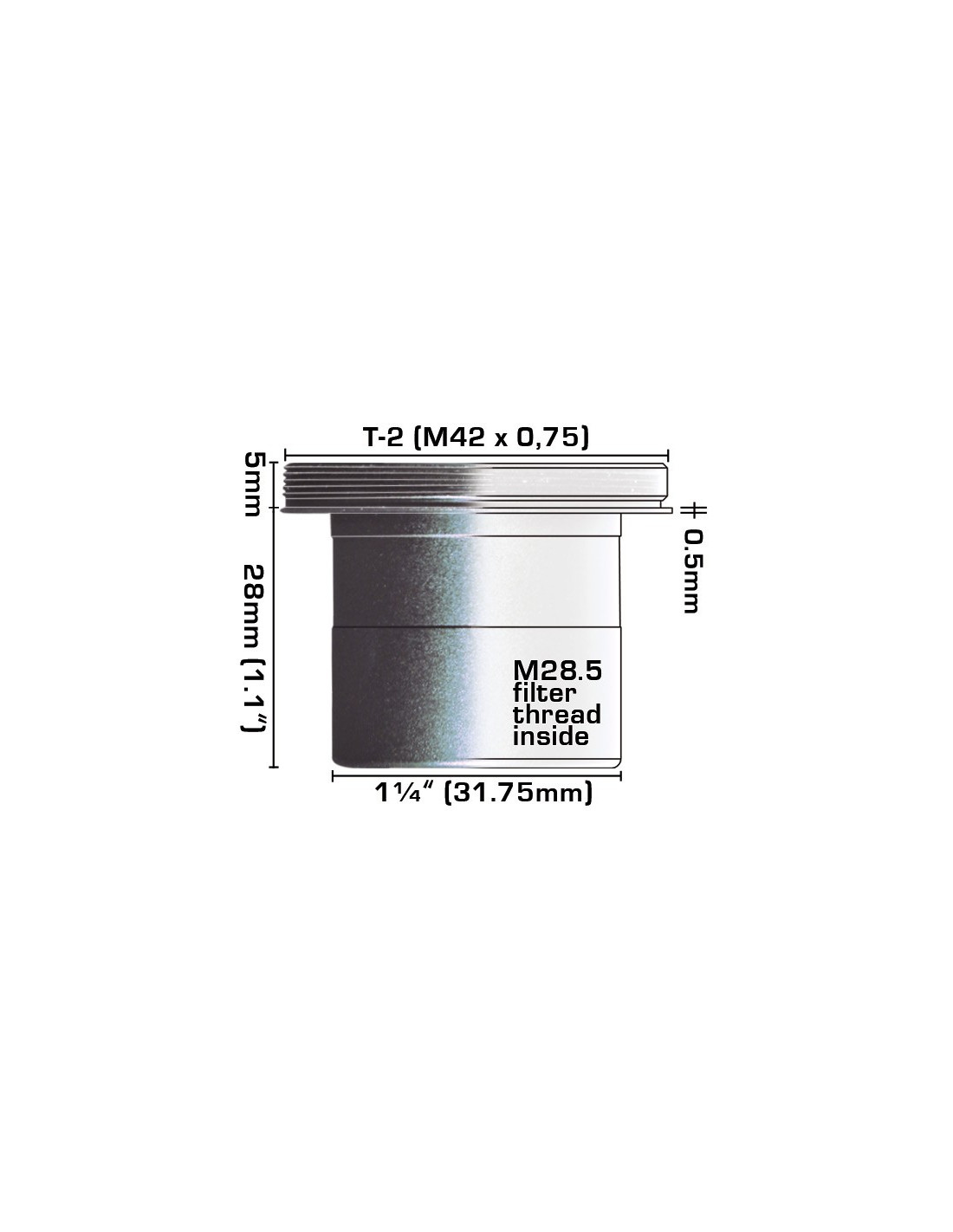50mm T Cushion Bearer 3175mm White