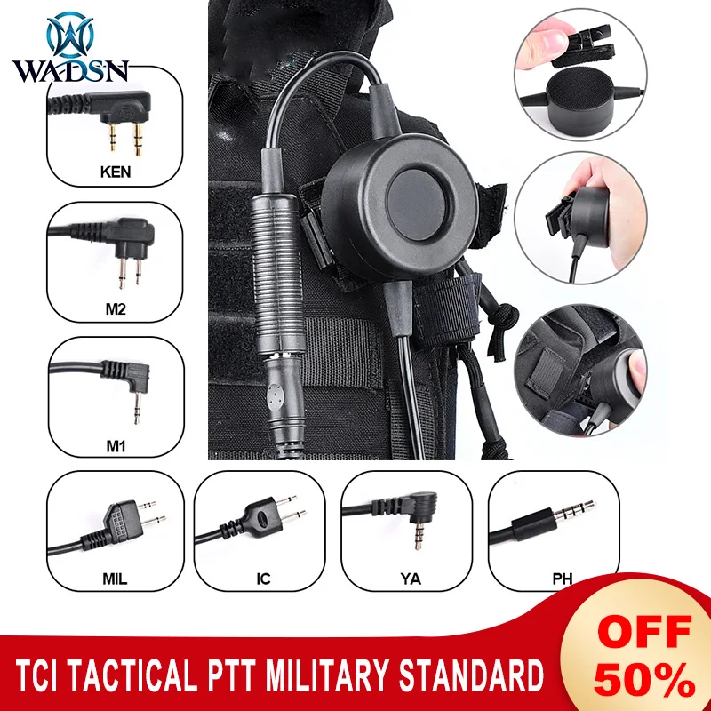 PTT, TCI TACTICAL, WITH VOLUME CONTROL