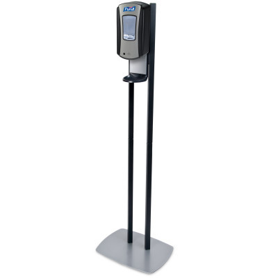 PURELL® LTX-12™ Dispenser Floor Stand – Graphite with Chrome and Black Dispenser (Chrome/ Black)