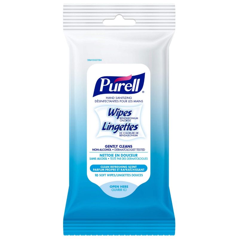 PURELL® Hand Sanitizing Wipes – Non-Alcohol Formula 10 Count Wipes Flowpack