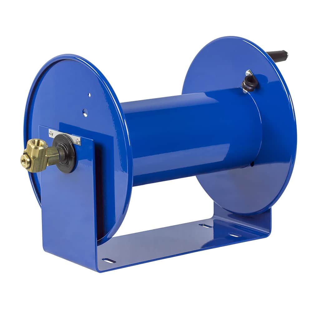 Coxreels Hand Crank Air Motor Hose Reel: 1/4" I.D., 138' hose capacity, less hose, 10000 PSI