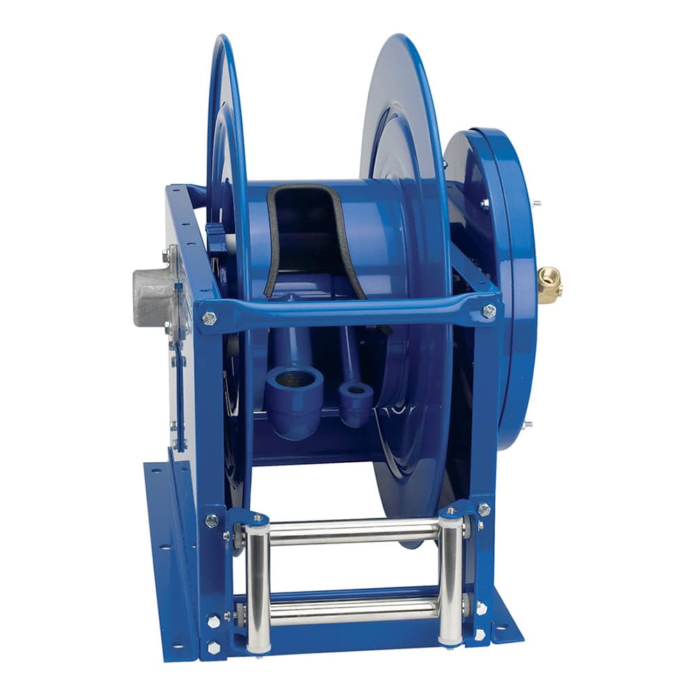 Coxreels Dual Hose, Vacuum Only Spring Rewind: 1 1/2" I.D., 50' hose capacity, less hose