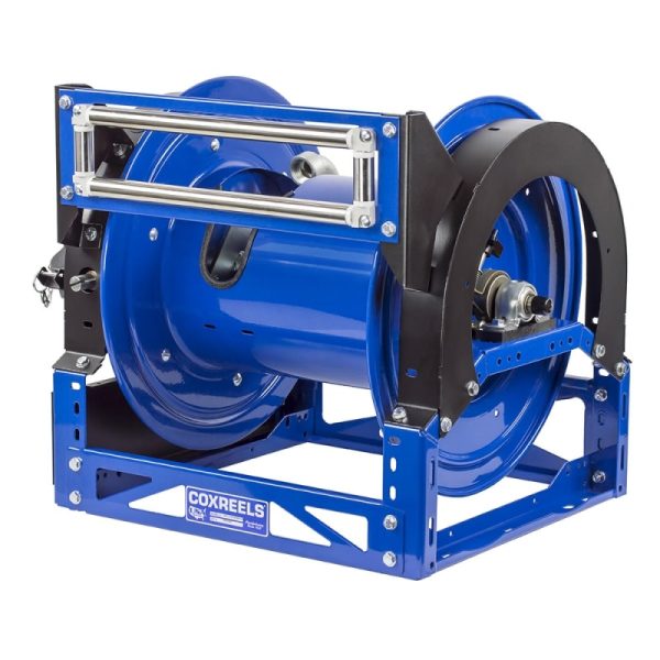 Coxreels Front Bevel Geared Hand Crank Hybrid Frame Hose Reel: 1" I.D., 100' less hose, 3000 PSI