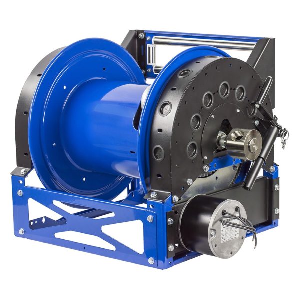 Coxreels Front Bevel Geared Hand Crank Hybrid Frame Hose Reel: 1" I.D., 150' less hose, 3000 PSI