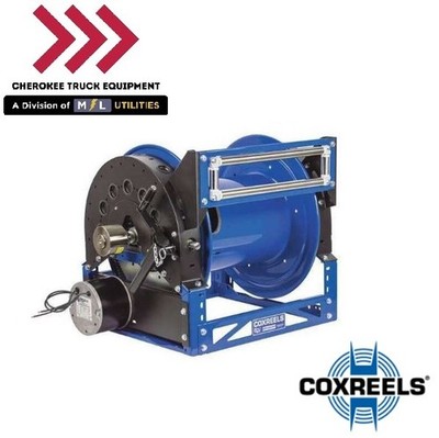 Coxreels Hydraulic Motor Hybrid Frame Hose Reel: 1 1/2" I.D., 100' less hose, 1500 PSI