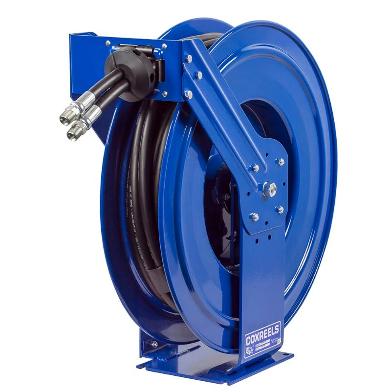 Coxreels Dual Hose Hydraulic Motor Rewind: 1/2" I.D., 50' hose capacity, less hose, 3000 PSI