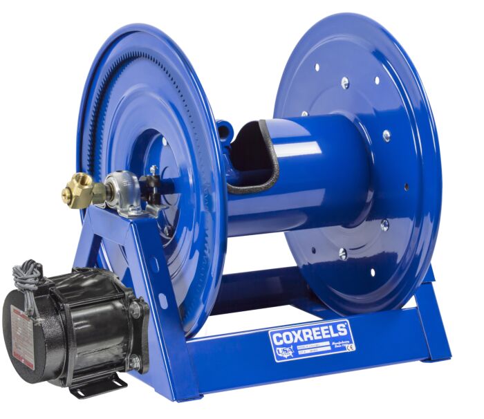 Coxreels Dual Hose Hydraulic Motor Rewind: 1/2" I.D., 200' hose capacity, less hose, 3000 PSI