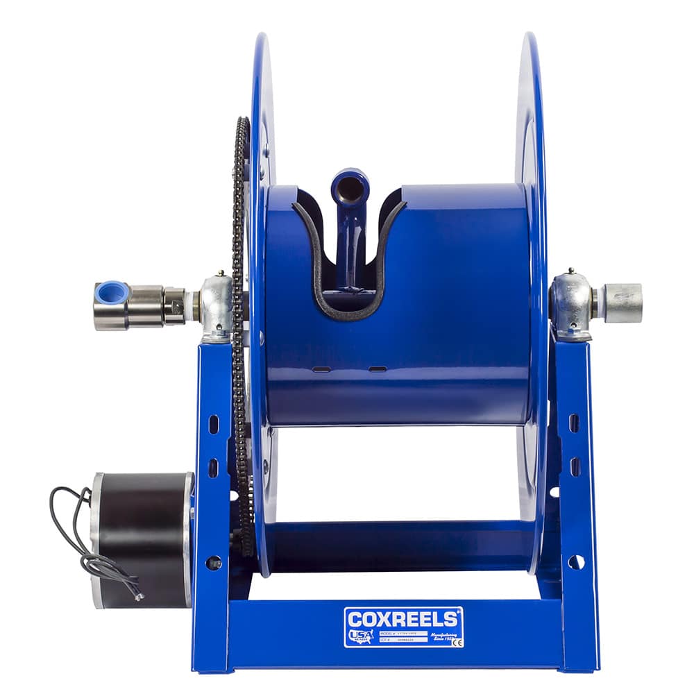 Coxreels Dual Hose Hydraulic Motor Rewind: 1" I.D., 50' hose capacity, less hose, 3000 PSI