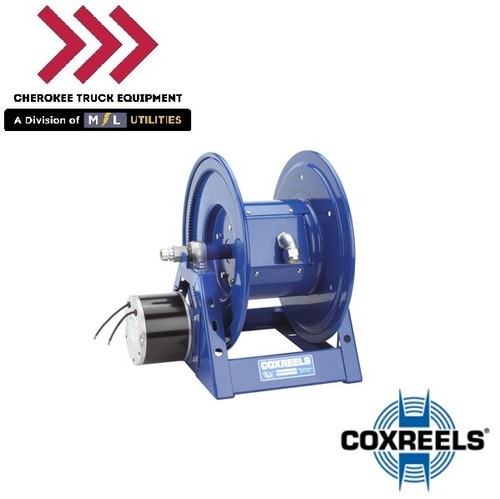Coxreels Air Motor Rewind Cord Reel: 3 Conductors, 200' of 10/3 cord capacity or 175' of 8/3, less cord, 600V, 45 AMPS