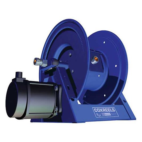 Coxreels Air Motor Rewind Cord Reel: 3 Conductors, 125' of 8/4 cord capacity, less cord, 600V, 40 AMPS