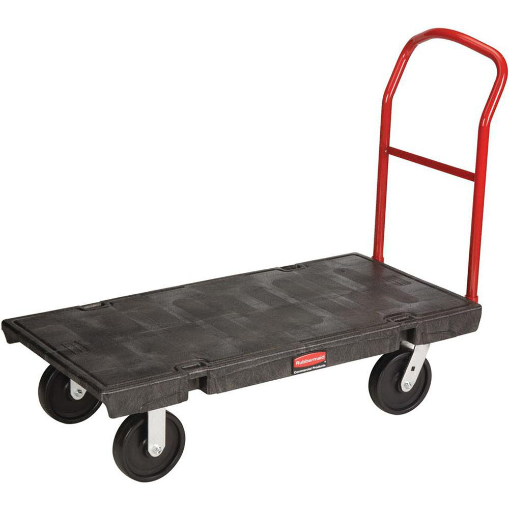 Rubbermaid Commercial Products Heavy Duty Platform Truck, 24 In x 48 In with 8 In Pneumatic Casters