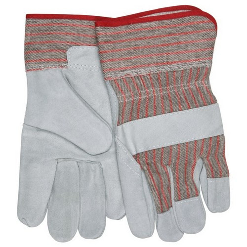 MCR Safety Gloves Split Leather Palm Glove w/Starched Cuff (1200S)