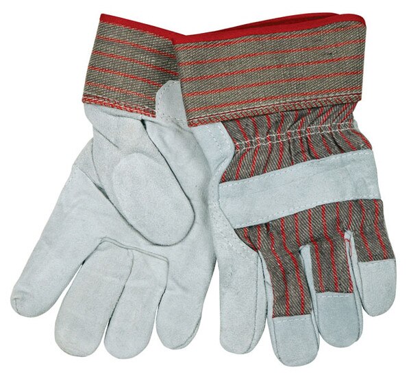 MCR Safety Gloves Red Fleece Lined Leather Palm (1205L)