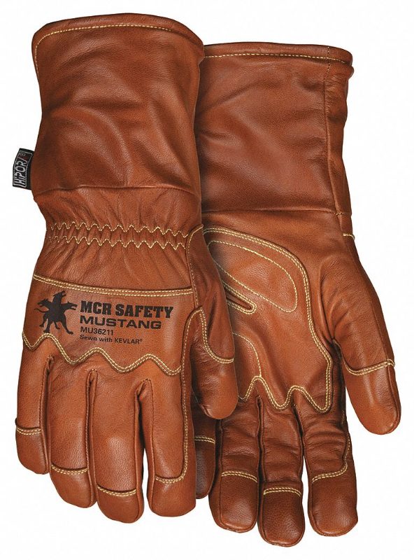 MCR Safety Gloves Leather Cuff/ Leather Palm (1240)