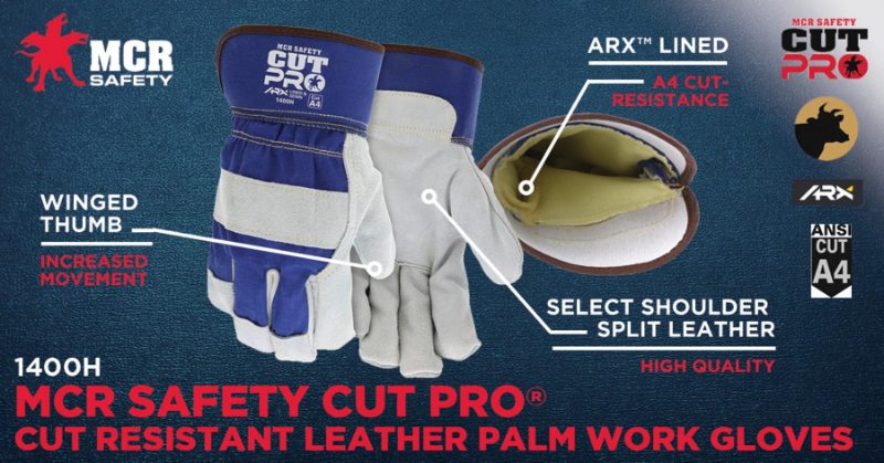 MCR Safety Gloves Prem Shldr Lthr Palm Aramid Lined (1400HXL)
