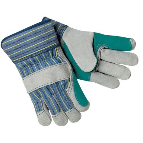 MCR Safety Gloves Premium Dbl Palm PE Sfty Cuff, Large (1411A)