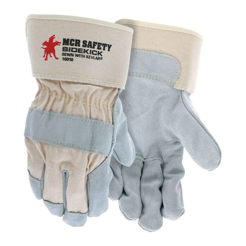 MCR Safety Gloves Side Leather Palm W/Kev No Logo (16010SN)