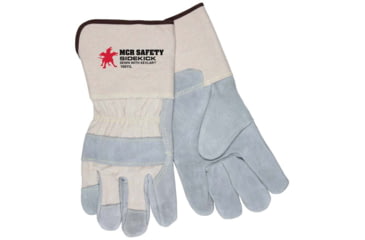 MCR Safety Gloves Side Leather Gauntlet W/Kevlar XL (16011XL)
