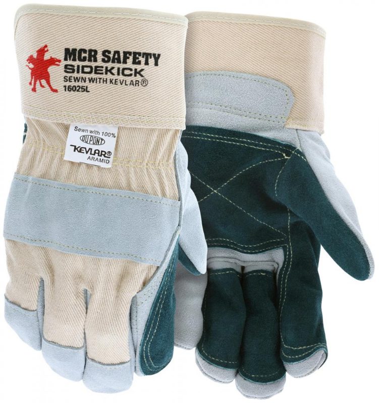 MCR Safety Gloves Side Double Palm/Finger (16025L)