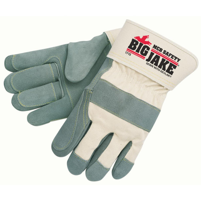 MCR Safety Gloves Big Jake Double Leather Palm&Fingers (1715)