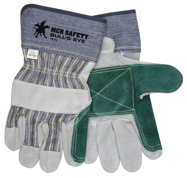 MCR Safety Gloves Bullseye Sewn W/Kevlar 2.75" Sfty Cuff (1900XL)