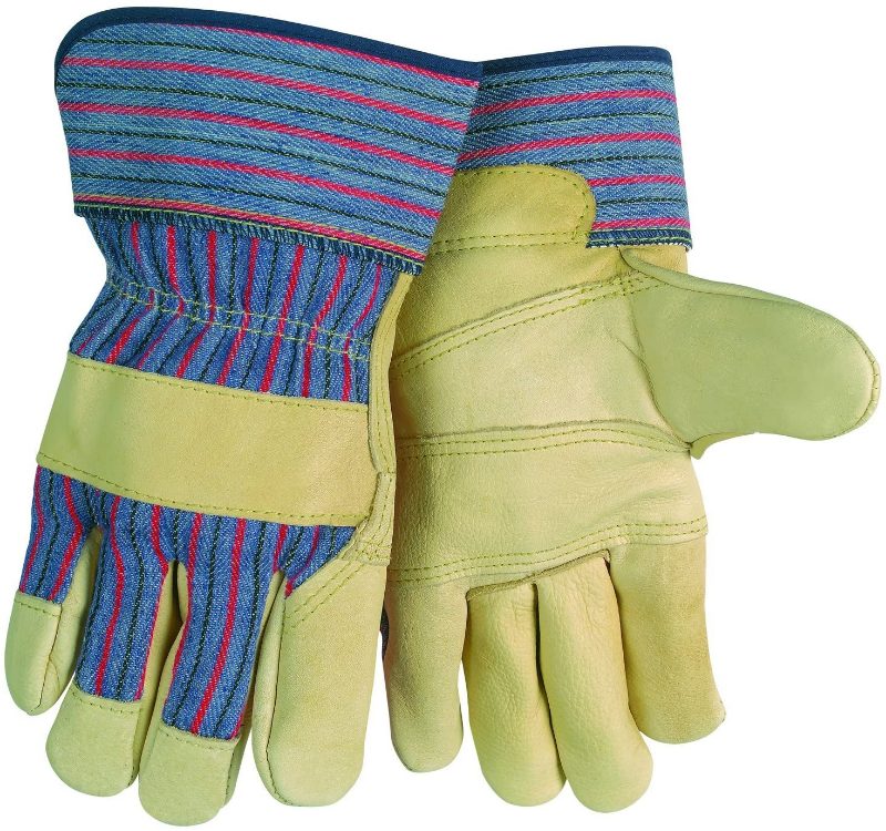 MCR Safety Gloves Econ Grain Patch Palm W/Rbr Safety Cuff (1931L)