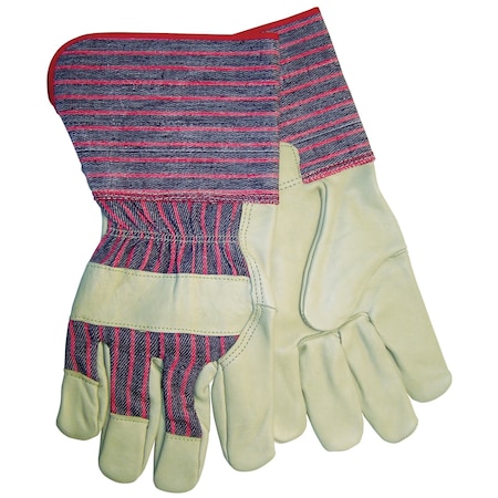 MCR Safety Gloves Industry Mixd Grain Lea Plm Gauntlet Cuf (1933L)