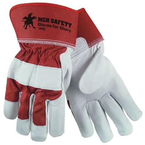 MCR Safety Gloves Grain Goat Lthr Palm Safety Cuff M (1940M)