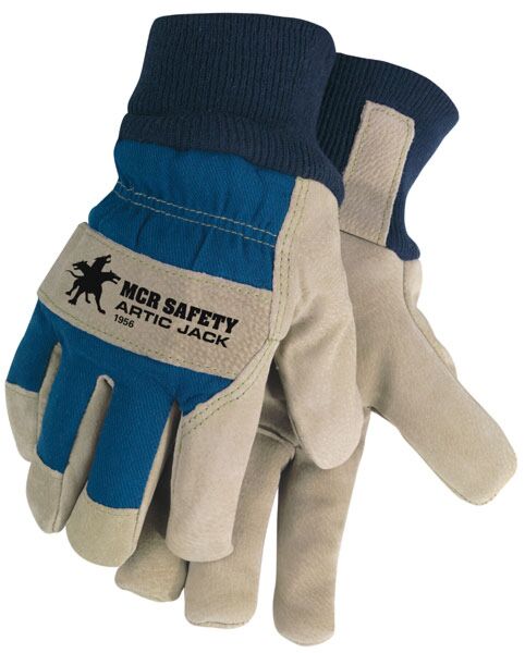 MCR Safety Gloves Premium Split Pig Lined Knit Wrist (1956L)