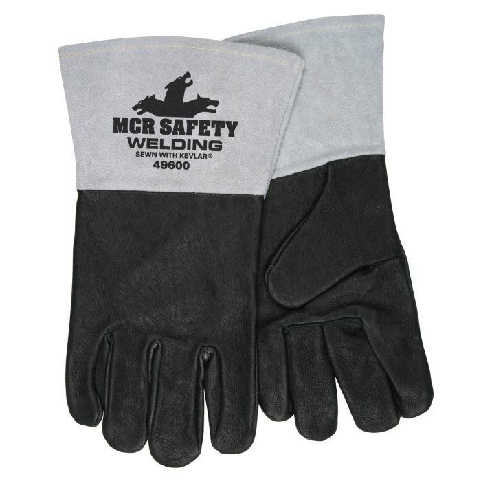 MCR Safety Gloves Grain Pig Lined Black Fabric Glove XXL (1970XXL)