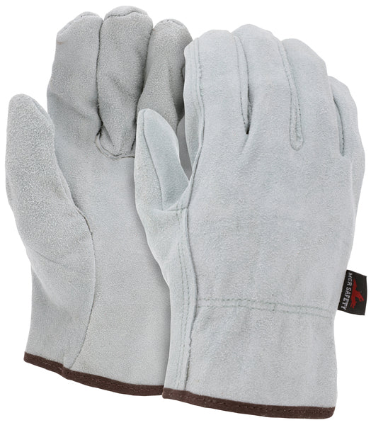 MCR Safety Gloves Cow Split Drivers Glove w/Straight Thumb (3120L)