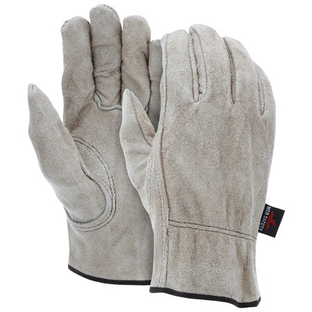 MCR Safety Gloves Cow Split Drivers Glove w/Straight Thumb (3120XL)
