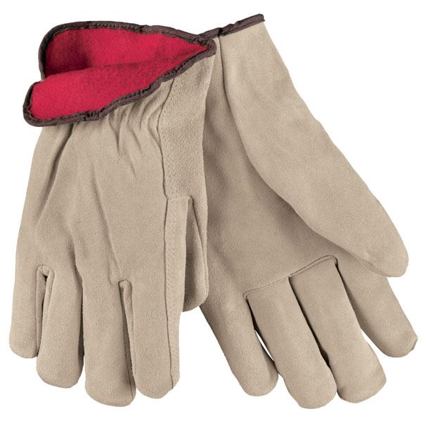 MCR Safety Gloves Cow Split Drvr Red Fleece Lnd w/Straight (3150XXL)