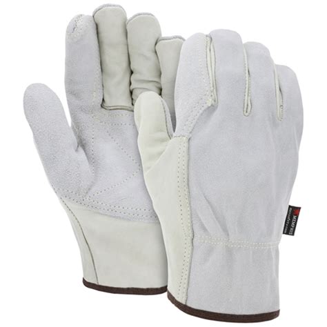 MCR Safety Gloves Ind Grd Grain/Split Bk Wing Thb Dbl Plm (32056DPXXL)