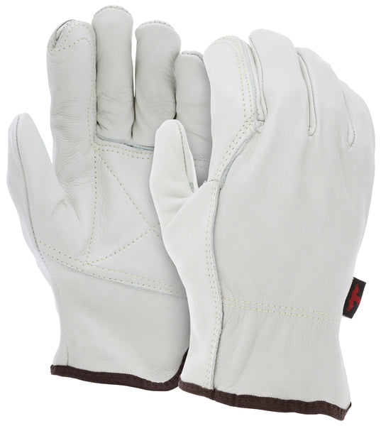 MCR Safety Gloves Ind Grd Cow Grain Drvr Dbl Palm Wing Thb (32113DPXXL)