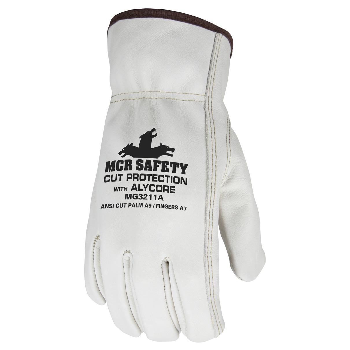 MCR Safety Gloves Cow Grain Drivers Glove w/Keystone Thumb (3211XL)