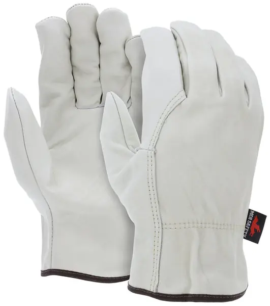 MCR Safety Gloves Cow Grain Drivers Glove w/Wing Thumb (3214M)