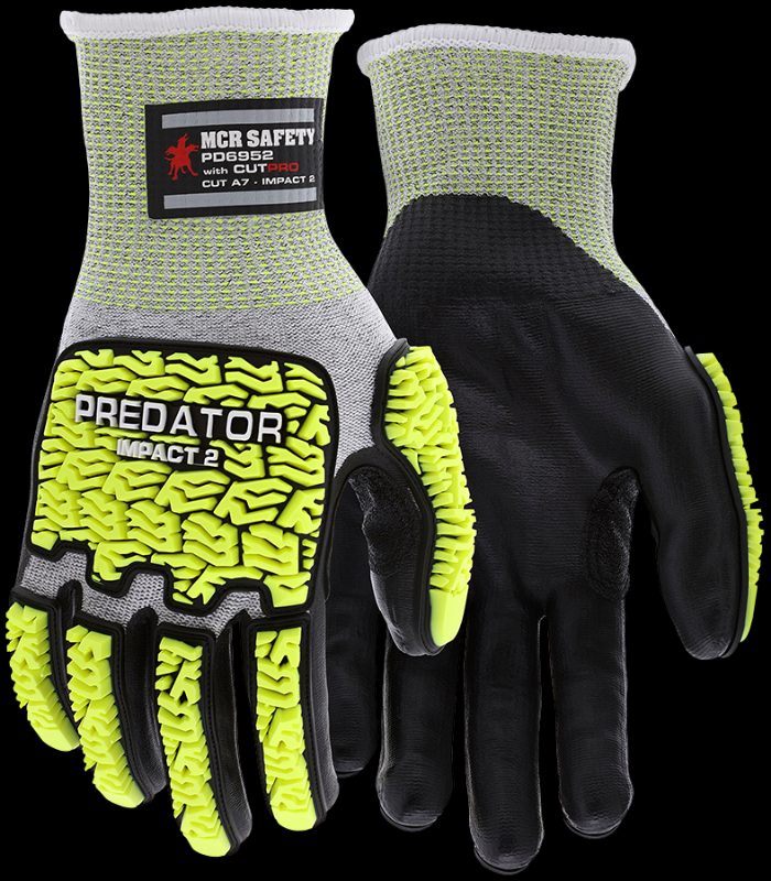 MCR Safety Gloves Eco Grd Drvr Key Thb HiViz Org FT/logo (3215HVIXXL)