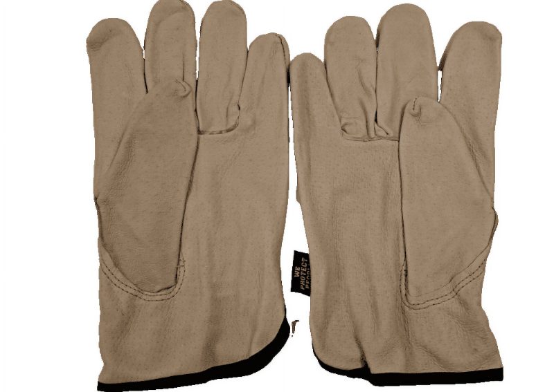 MCR Safety Gloves Org Hi Vis Mesh Refl Back Pig Grain Palm (34111XL)