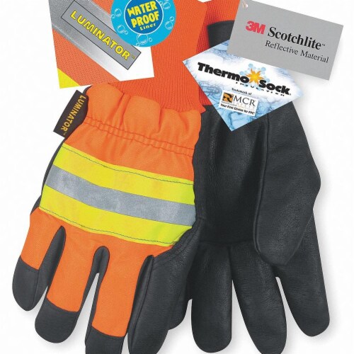 MCR Safety Gloves Reflect Gr Pig Drvr, Waterproof, Insulat (34411L)
