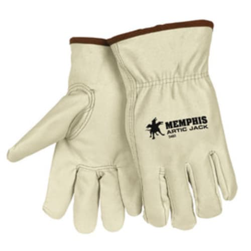 MCR Safety Gloves Prem Pig Grain Drvr Red Fleece Key Thumb (3450XL)