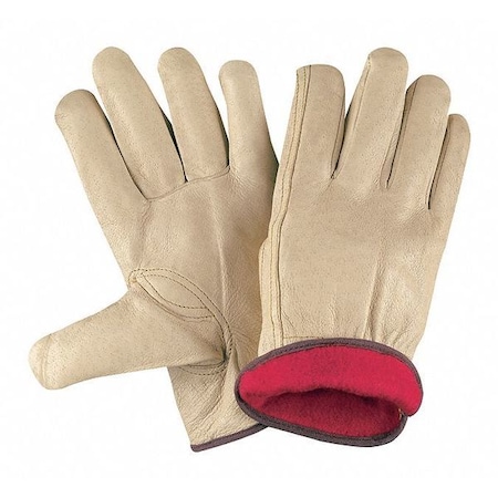 MCR Safety Gloves Ind Grade Pig Drvr Red Fleece Lnd Key Th (3451XL)