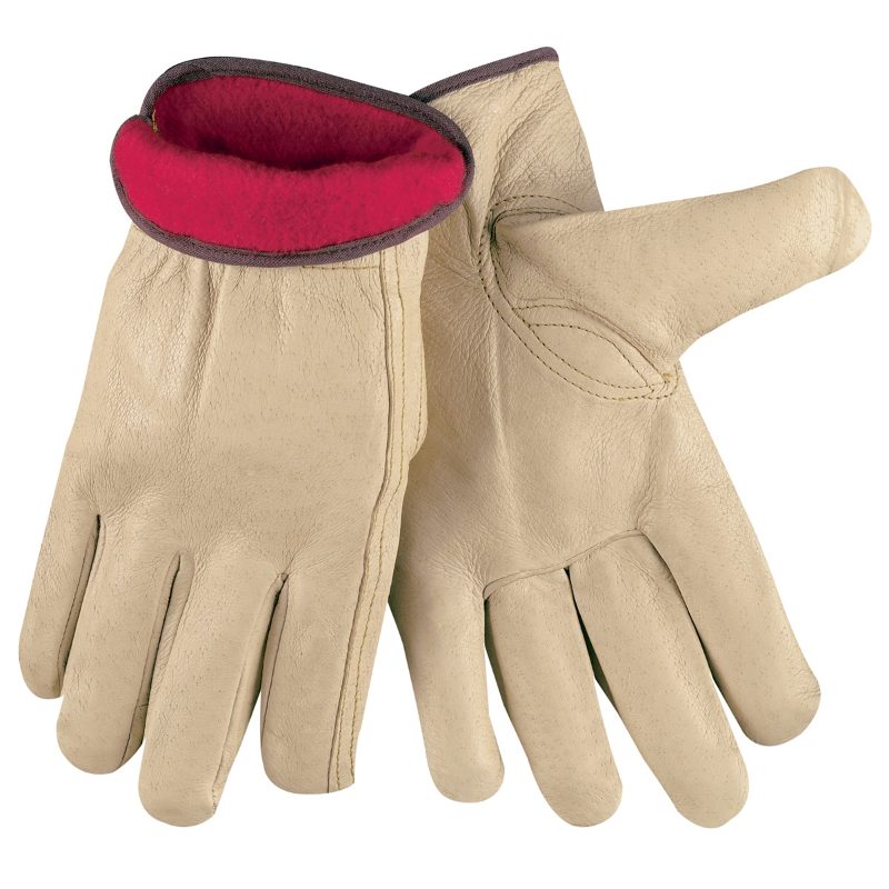 MCR Safety Gloves Ind Grade Pig Drvr Red Fleece Lnd Key Th (3451XXL)