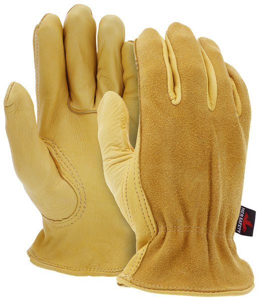 MCR Safety Gloves Deer Grain Drivers Glove w/Key Thumb (3501M)
