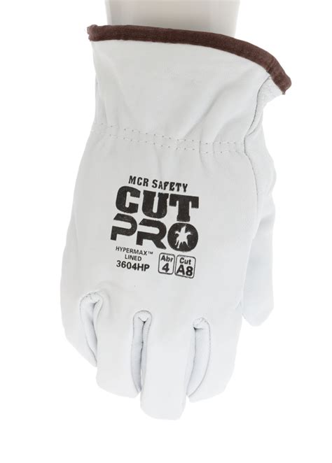 MCR Safety Gloves Prem Goat Driver Wing Thumb HPPE Liner (3604HPXXL)