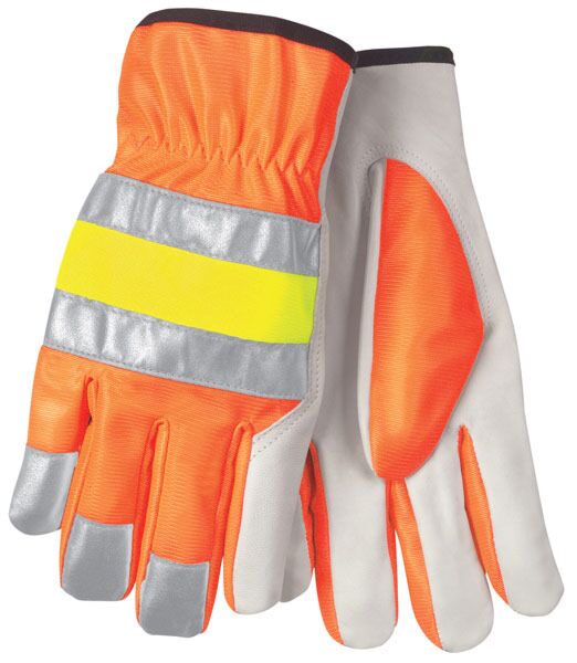 MCR Safety Gloves Reflective Grain Goat Driver (36111S)