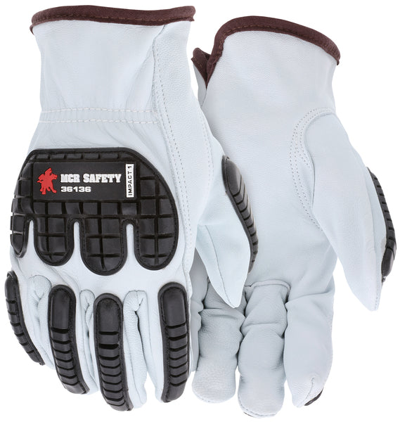 MCR Safety Gloves B/C Goat Leather HPPE Liner w/ TPR A5 L (36136HPL)