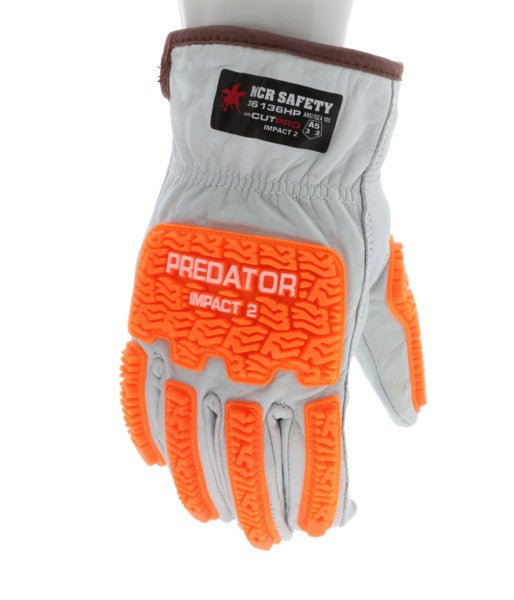 MCR Safety Gloves B/C Goat Leather HPPE Liner w/ TPR A5 M (36136HPM)
