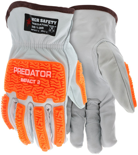 MCR Safety Gloves B/C Goat Leather w/ TPR L (36136L)