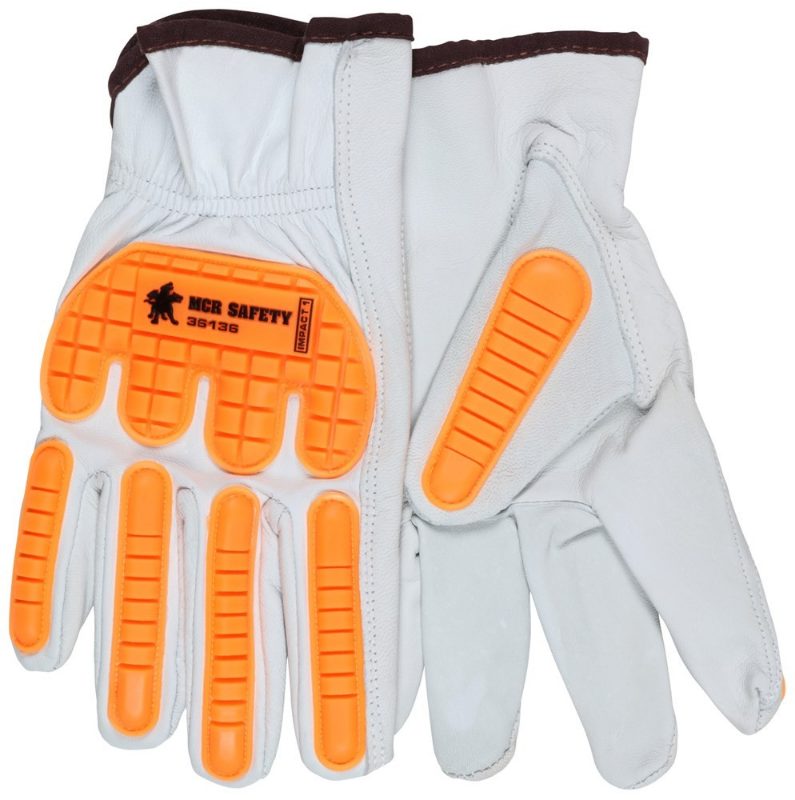 MCR Safety Gloves B/C Goat Leather w/ TPR S (36136S)
